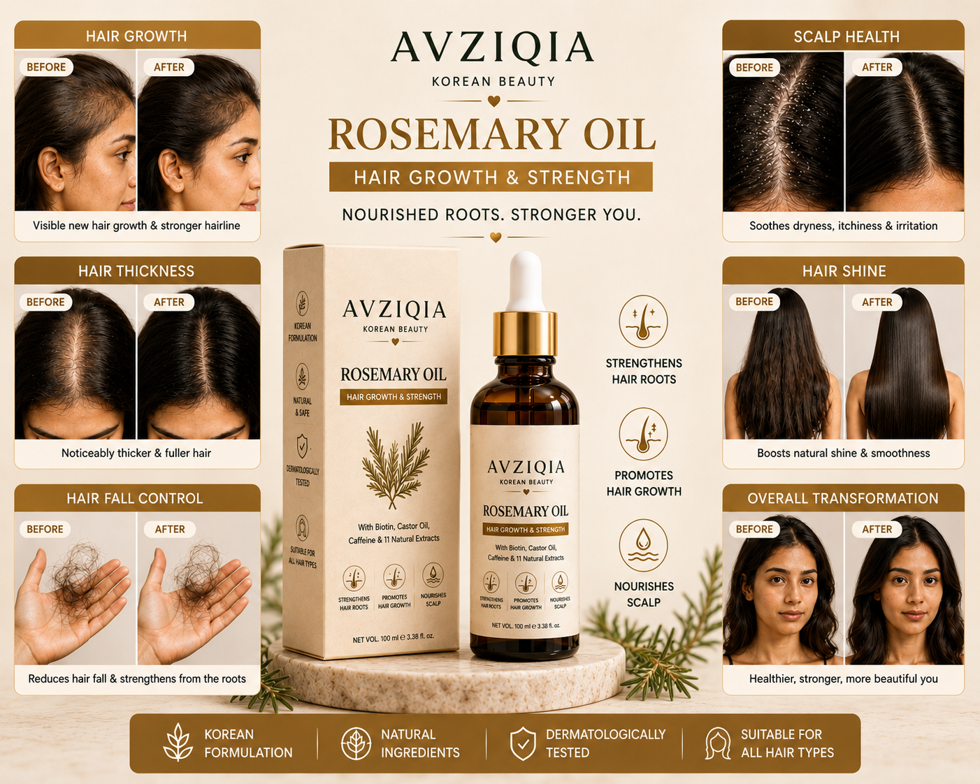 AVZIQIA रोज़मेरी तेल