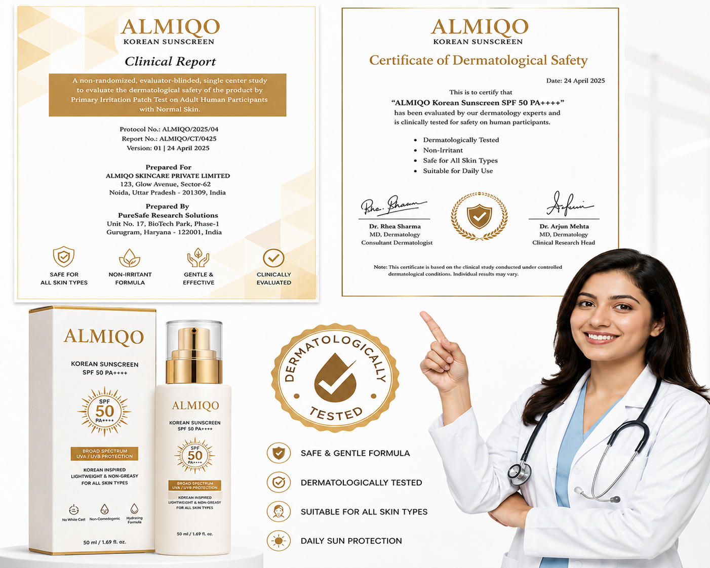 ALMIQO Korean Sunscreen SPF 50